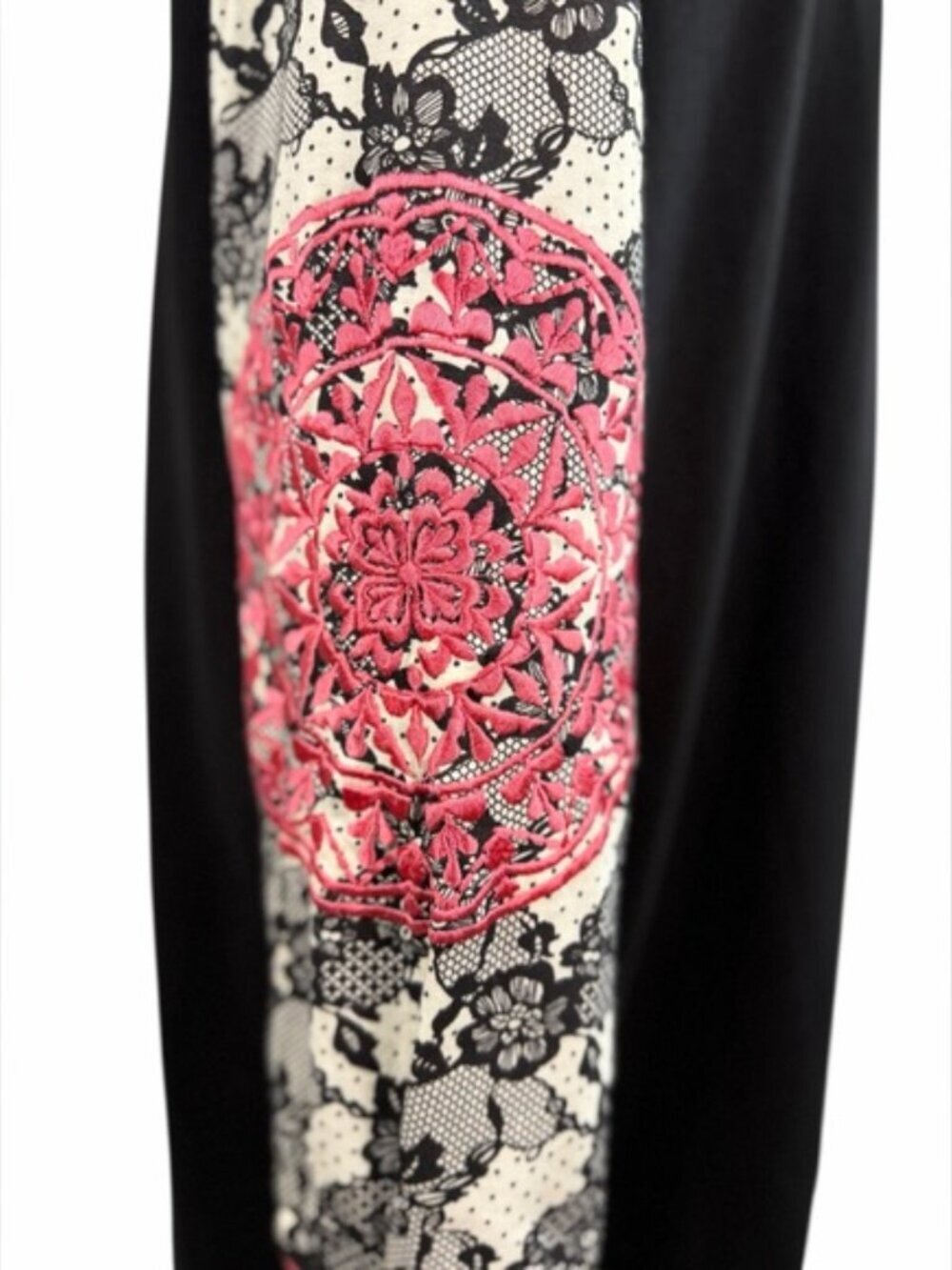 Ulla Popken Embroidered Cotton Tunic Dress | Size 12/14 | Boho Peasant Pockets - Picture 3 of 10